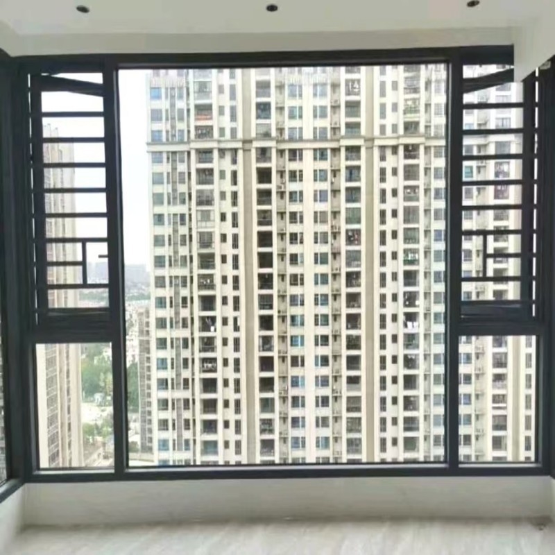 Door & Window Supplier Aluminum Casement Soundproof Window with Level 9 Wind Pressure Resistance