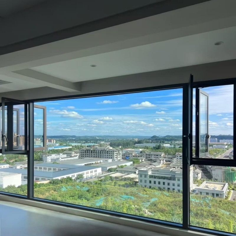 Fabrication de fenêtres à guichet unique en gros, fenêtres à battants en aluminium à rupture thermique, double vitrage, pour toutes conditions météorologiques