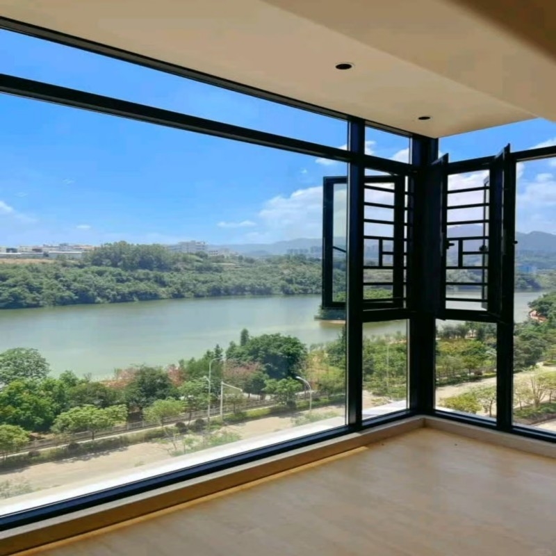 Fabrication de fenêtres à guichet unique en gros, fenêtres à battants en aluminium à rupture thermique, double vitrage, pour toutes conditions météorologiques