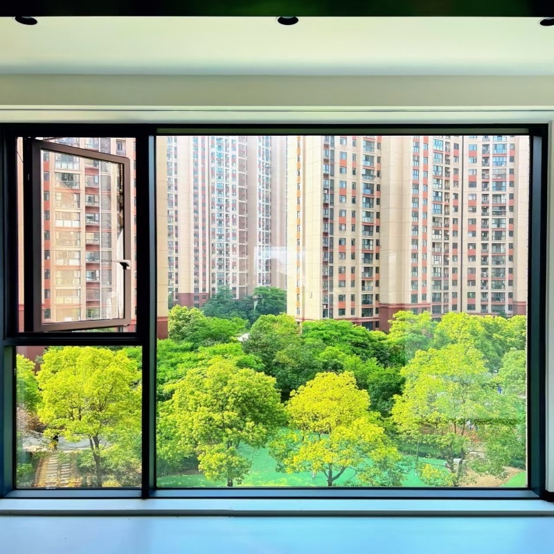Dernière conception fenêtre en aluminium avec étanchéité à l'air supérieure pour les espaces résidentiels