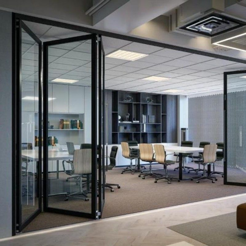 Porte de patio extérieure pliante en aluminium de haute qualité avec une résistance supérieure à la corrosion