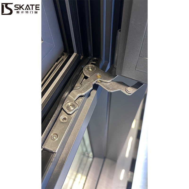 Fenêtre en verre trempé en alliage d'aluminium de qualité supérieure résistant aux intempéries pour maisons et bureaux avec matériel original SKATE