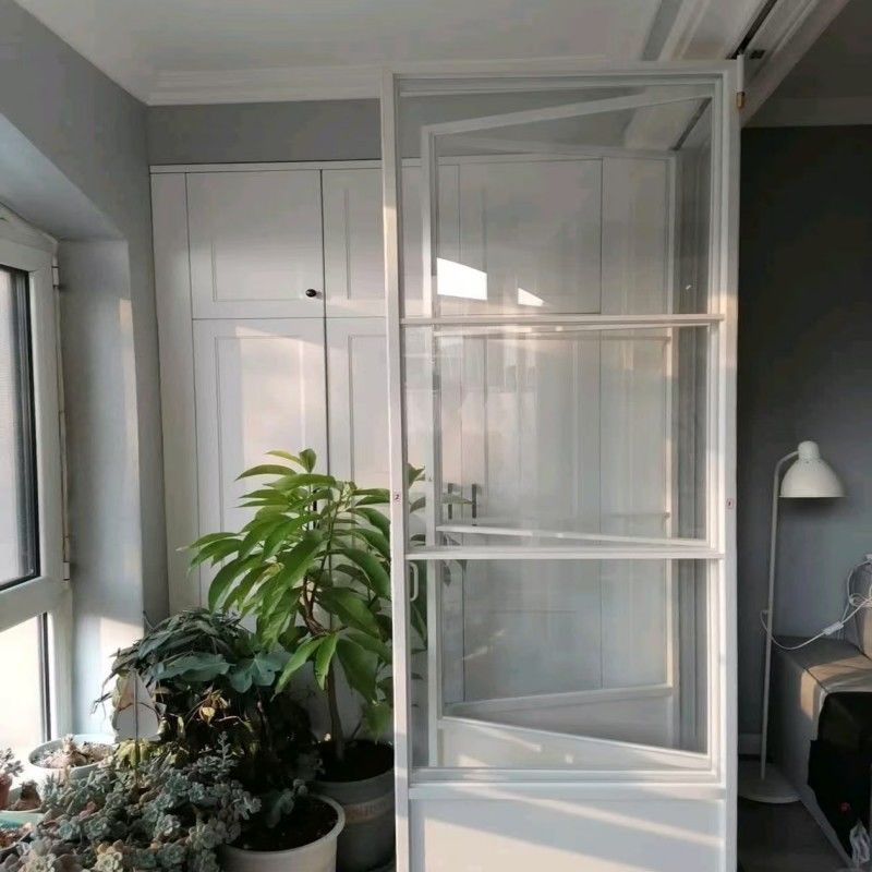 Porte pliante en aluminium de luxe avec verre trempé pour résidence et commerce