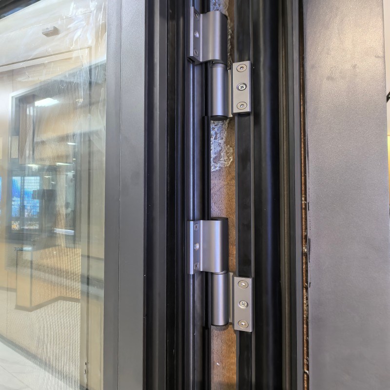Modern Design High Performance Aluminum Casement Door with Superior Wind Pressure Resistance for Commercial Project