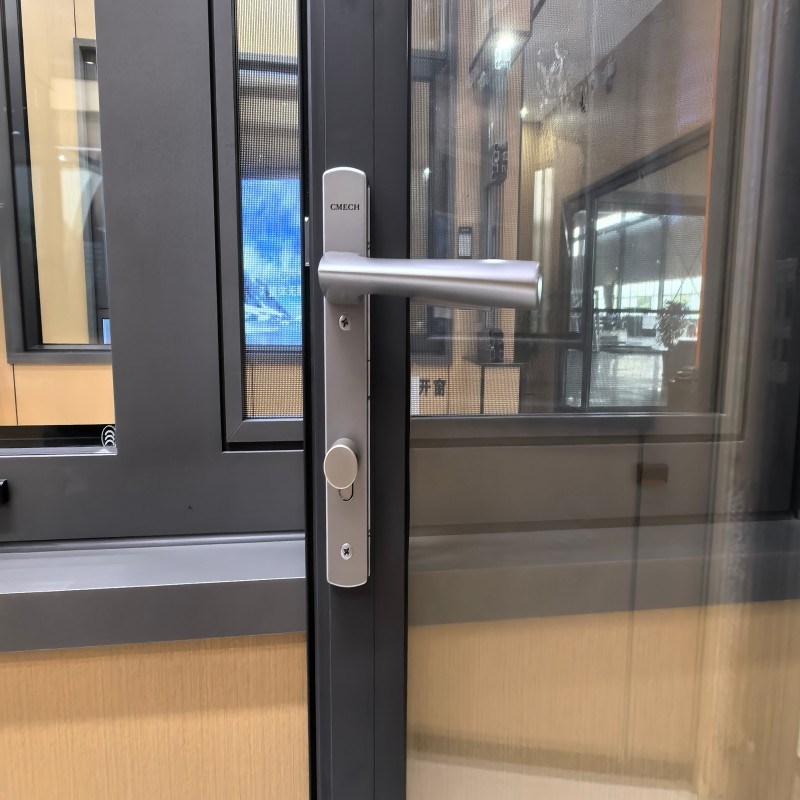 Factory Direct Sales Aluminum Casement Door with Triple Glazed Low-E Tempered Glass