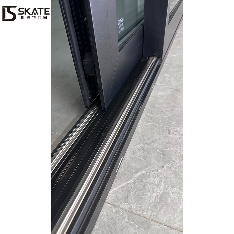 Porte coulissante en aluminium de haute qualité en gros avec voie muette pour espaces de salon
