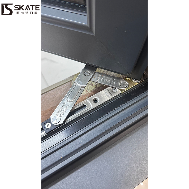 Fenêtre à battant en aluminium résistant aux intempéries avec revêtement anticorrosion et moustiquaire durable pour les zones côtières