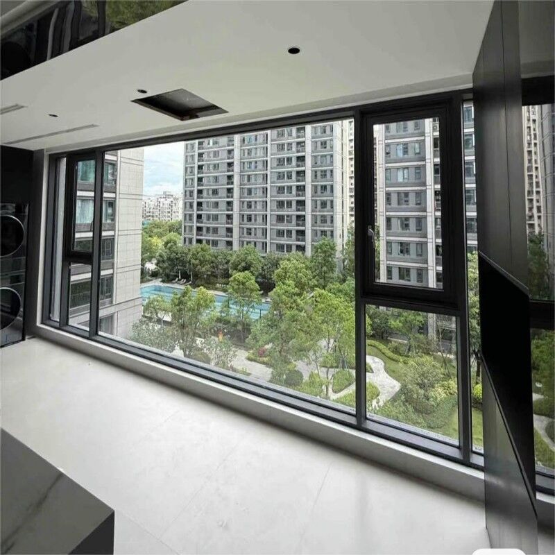 Fenêtre pivotante anti-vol moderne à économie d'énergie thermique en aluminium pour cuisine