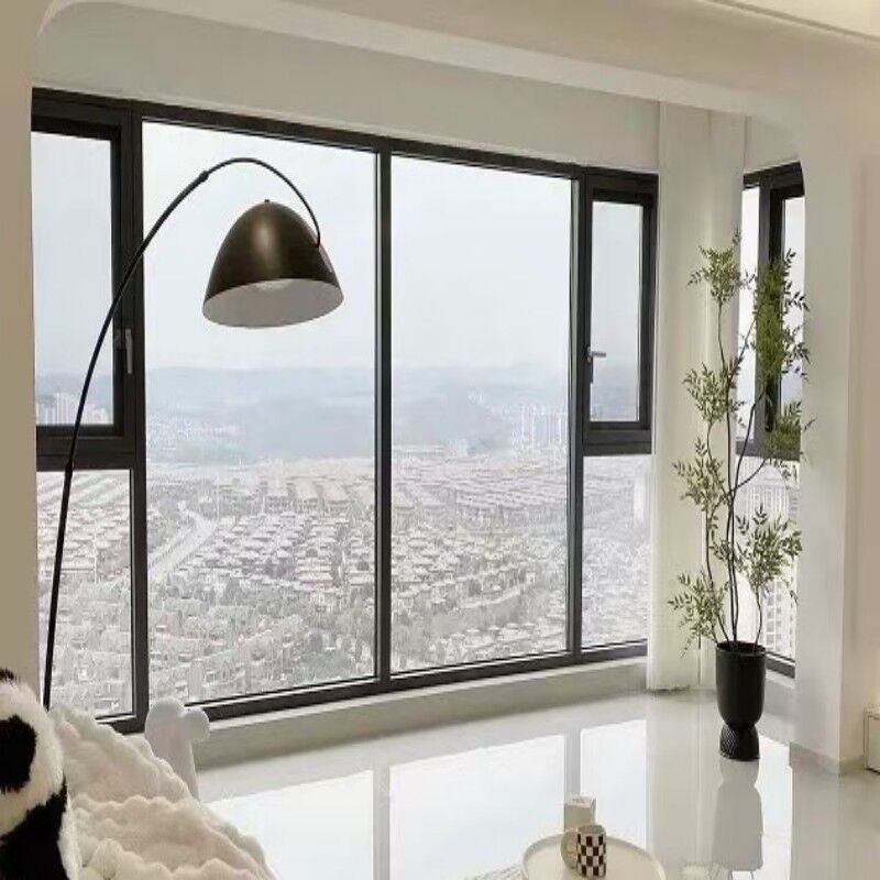 fenêtre en aluminium de design moderne certifiée NFRC avec revêtement en poudre et plusieurs couches d'étanchéité