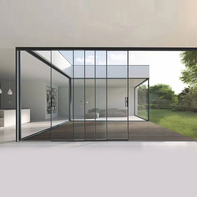 Des portes coulissantes en aluminium à cadre étroit personnalisables pour les fenêtres