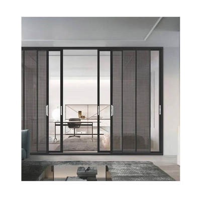 Porte coulissante en aluminium à cadre ultra étroit avec coefficient d'isolation thermique K ≤ 2.1
