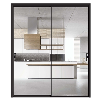 Porte vitrée commerciale avec un coefficient d'isolation thermique ≤ 2,1 par rapport aux portes coulissantes en aluminium
