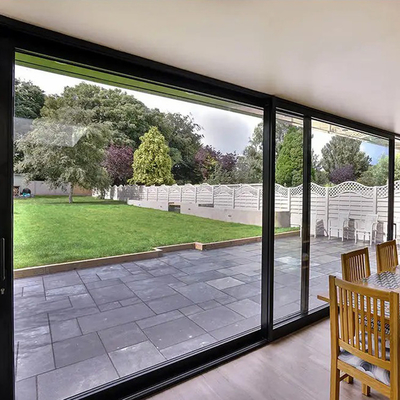 Portes coulissantes en verre extérieur en aluminium avec matériau pour patio