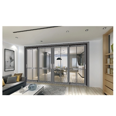 Porte coulissante imperméable en alliage d'aluminium commercial pour salle à manger