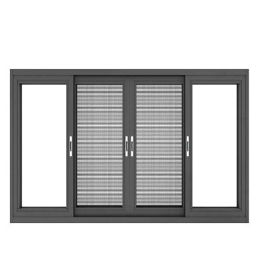 Ventilateur de fenêtre en alliage d'aluminium à rupture thermique pour projets résidentiels