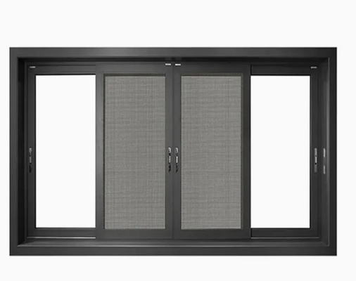 80 mm de largeur fenêtres horizontales d'ouverture en aluminium vitrées pour bâtiments commerciaux