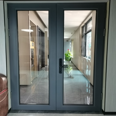 Dernière conception de portes en alliage d'aluminium avec isolation acoustique 35dB